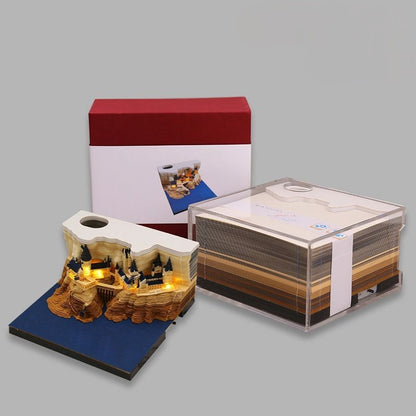 Skorter | 3D three-dimensional note paper carving model cartoon creative art gift