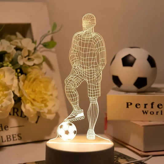 Skorter | SportVisie - 3D LED Soccer Night Lamp, USB Powered