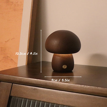 Skorter | table lamp with rechargeable wood and mushroom for a cozy atmosphere
