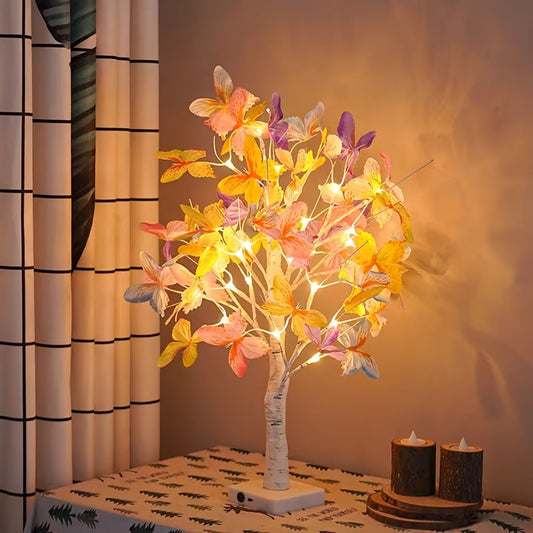 Skorter | GlowBirch - Elegant LED Birch Butterfly Lamp for Room and Festive Atmosphere