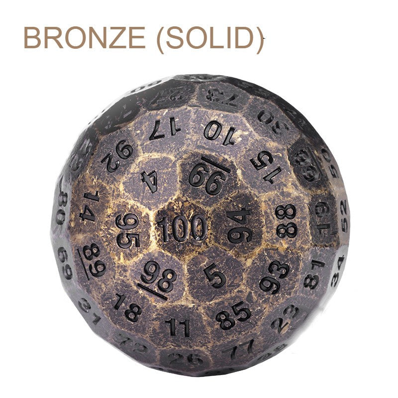 Skorter | 100 Sided Polyhedron Metal Dice with Numbering, Designed for Big Party & More Possibilities