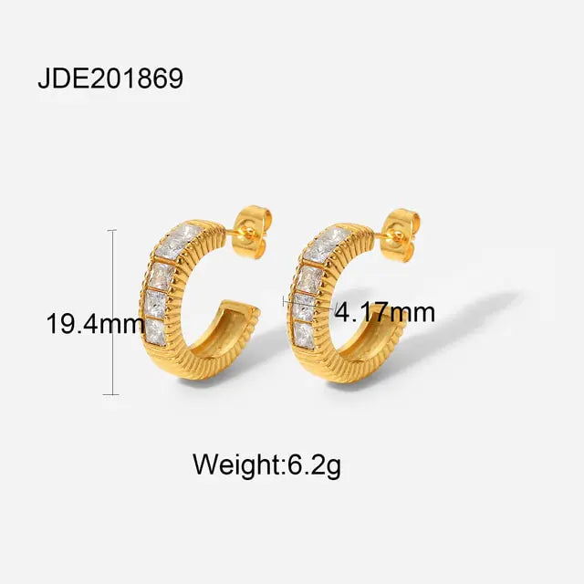 Skorter | 18K gold-plated hoops