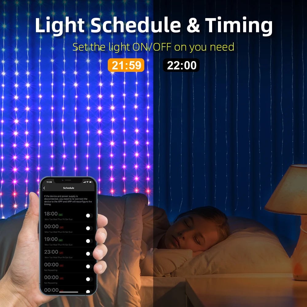 Skorter | Color Waves LED Curtain Sync Lights