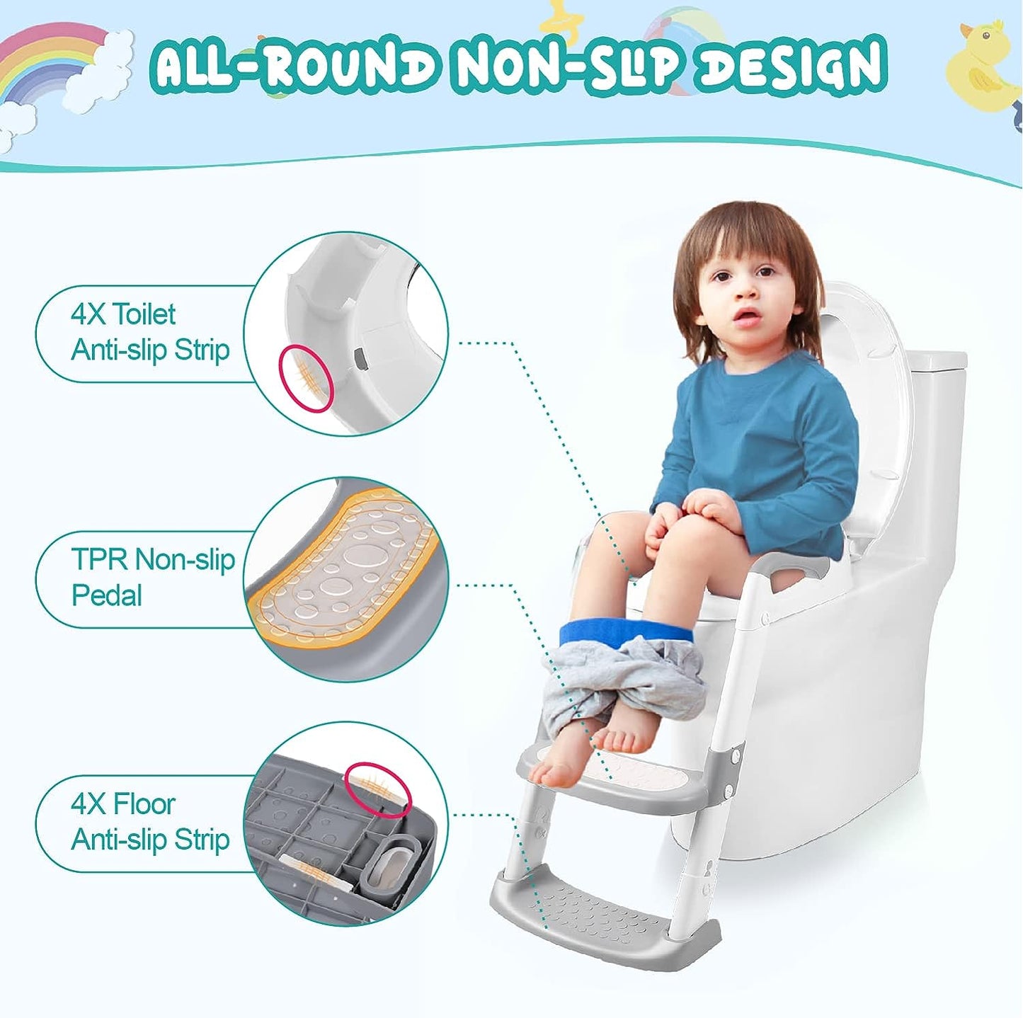 Skorter | 2024 New Potty Training Toilet Seat for Kids With Step Stool Ladder
