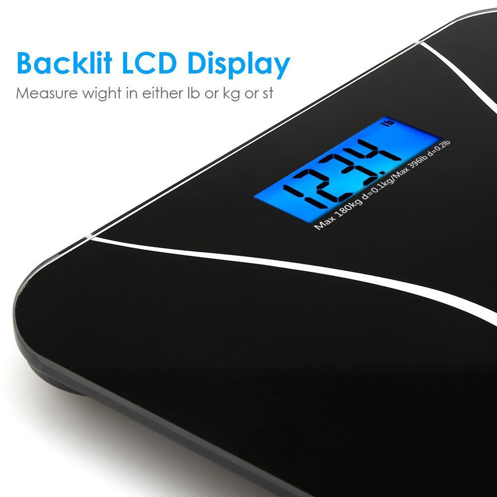 Skorter | 180KG Digital Electronic LCD Body Weight Smart Bathroom Scale 396Lb