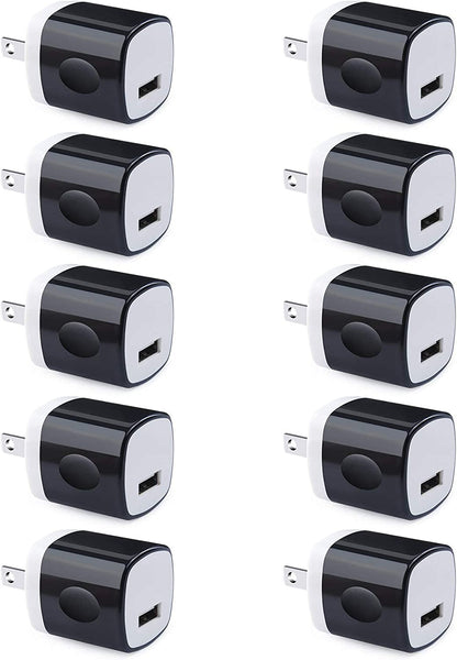 Skorter | 10 Pack USB Plug Charging Cube Block