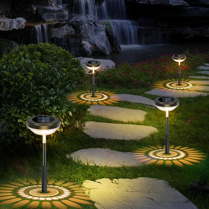 Skorter | Solar Garden Lamp with Color Change – LED Garden Lighting for Outdoor Use with Flower Pattern