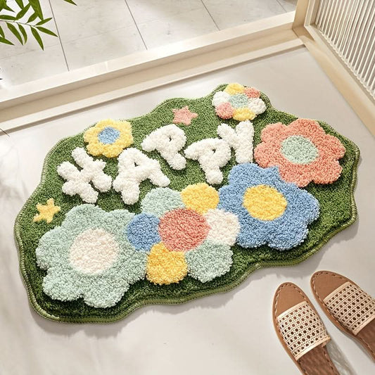 Skorter | FlorSoft - Extra absorbent bath mat with floral pattern