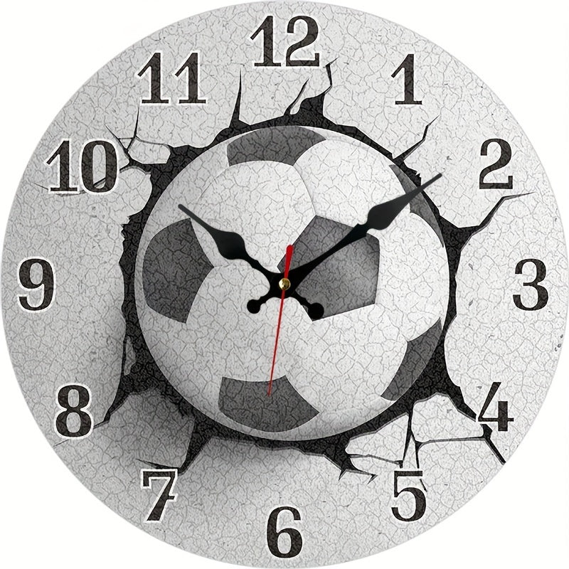 Skorter | Silent Tree Football Wall Clock - Sports Theme for Living Room, Office & Gym