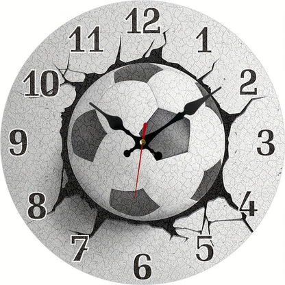 Skorter | Silent Tree Football Wall Clock - Sports Theme for Living Room, Office & Gym