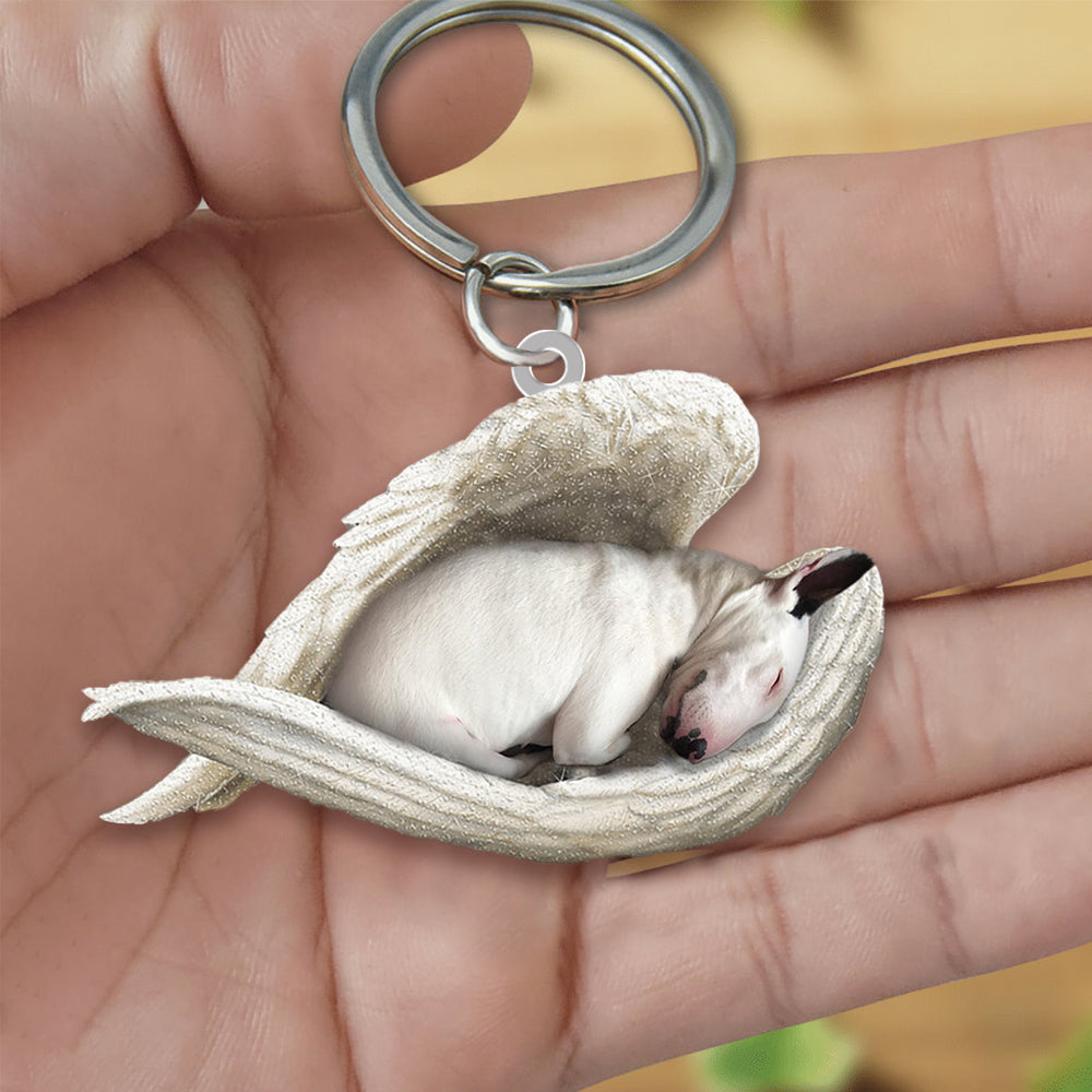 Skorter | Bull Terrier Sleeping Angel Acrylic Keychain