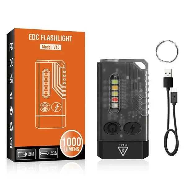 Skorter | Edc-Flashlight | Red Uv-Blue Light | Super Bright Strong 1000lm