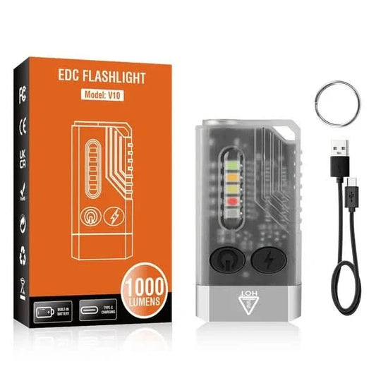 Skorter | Edc-Flashlight | Red Uv-Blue Light | Super Bright Strong 1000lm