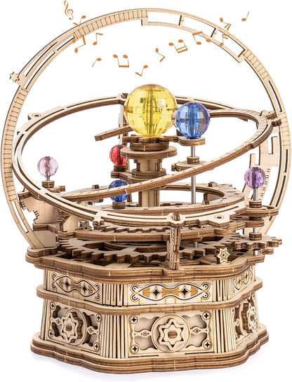 Skorter | DIY 3D Wood Rotating Starry Sky Mechanical Music Box