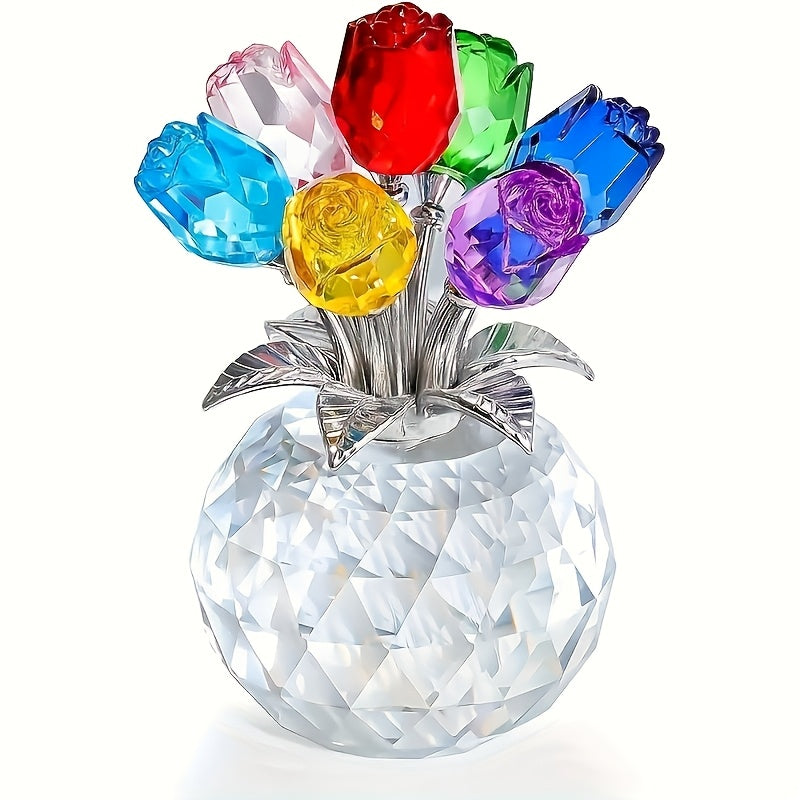 Skorter | Eternal Crystal Artificial Rose Bouquet – Everlasting Romantic Gift for Valentine’s Day, Anniversaries, Christmas, Mother's or Father's Day