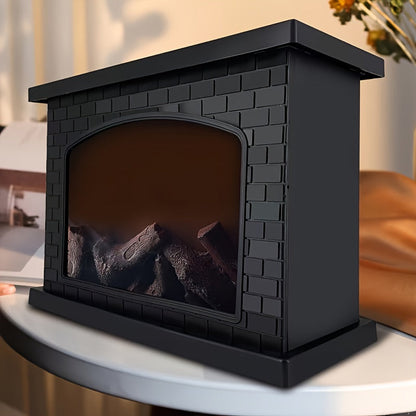 Skorter | Cozy rectangular fireplace lantern stove lamp - Realistic simulation flame lights
