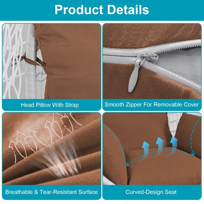 Skorter | Egg Chair Hanging Basket Seat Cushion with Headrest