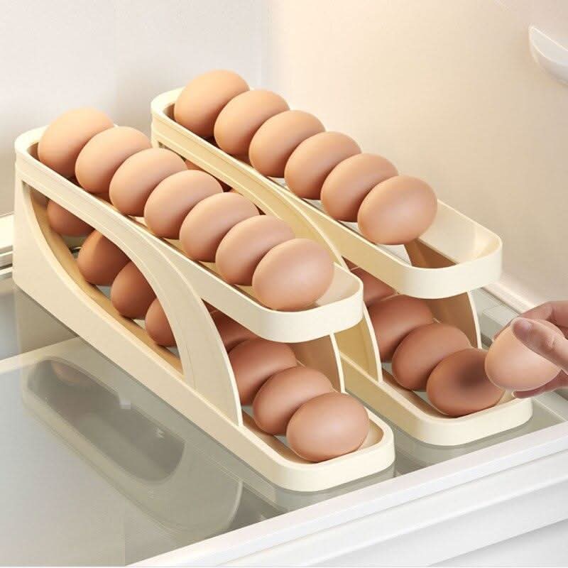 Skorter | Automatic Rolling Egg Storage Rack for Fridge