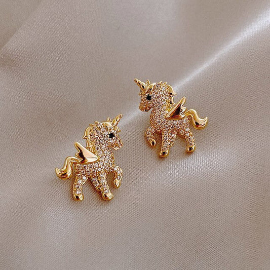 Skorter | Auroria Earrings – Unique Unicorn Design with Zirconia