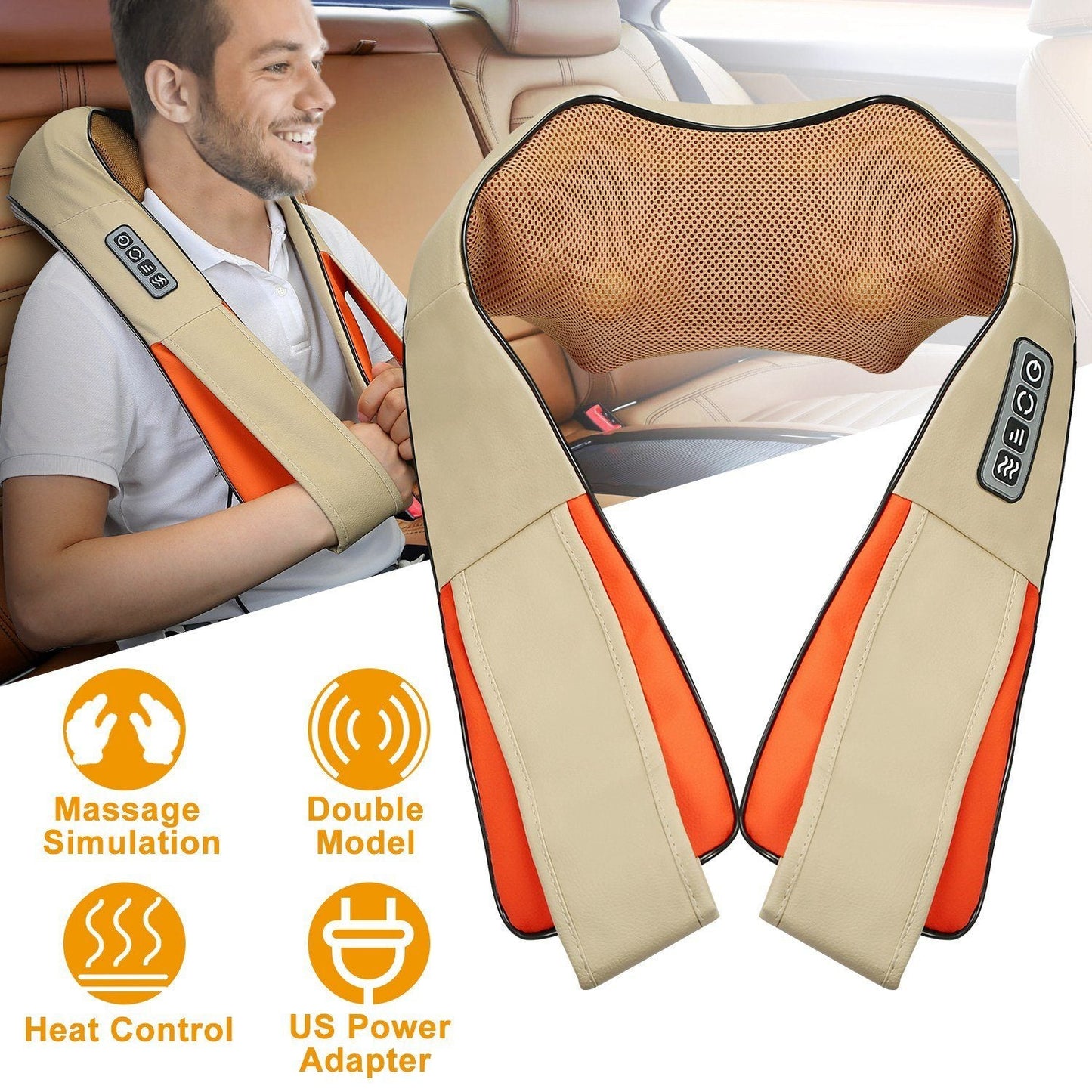 Skorter | Electric Back Massage Cape with Heat Deep Tissue 3D Knee Massage