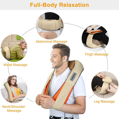 Skorter | Electric Back Massage Cape with Heat Deep Tissue 3D Knee Massage