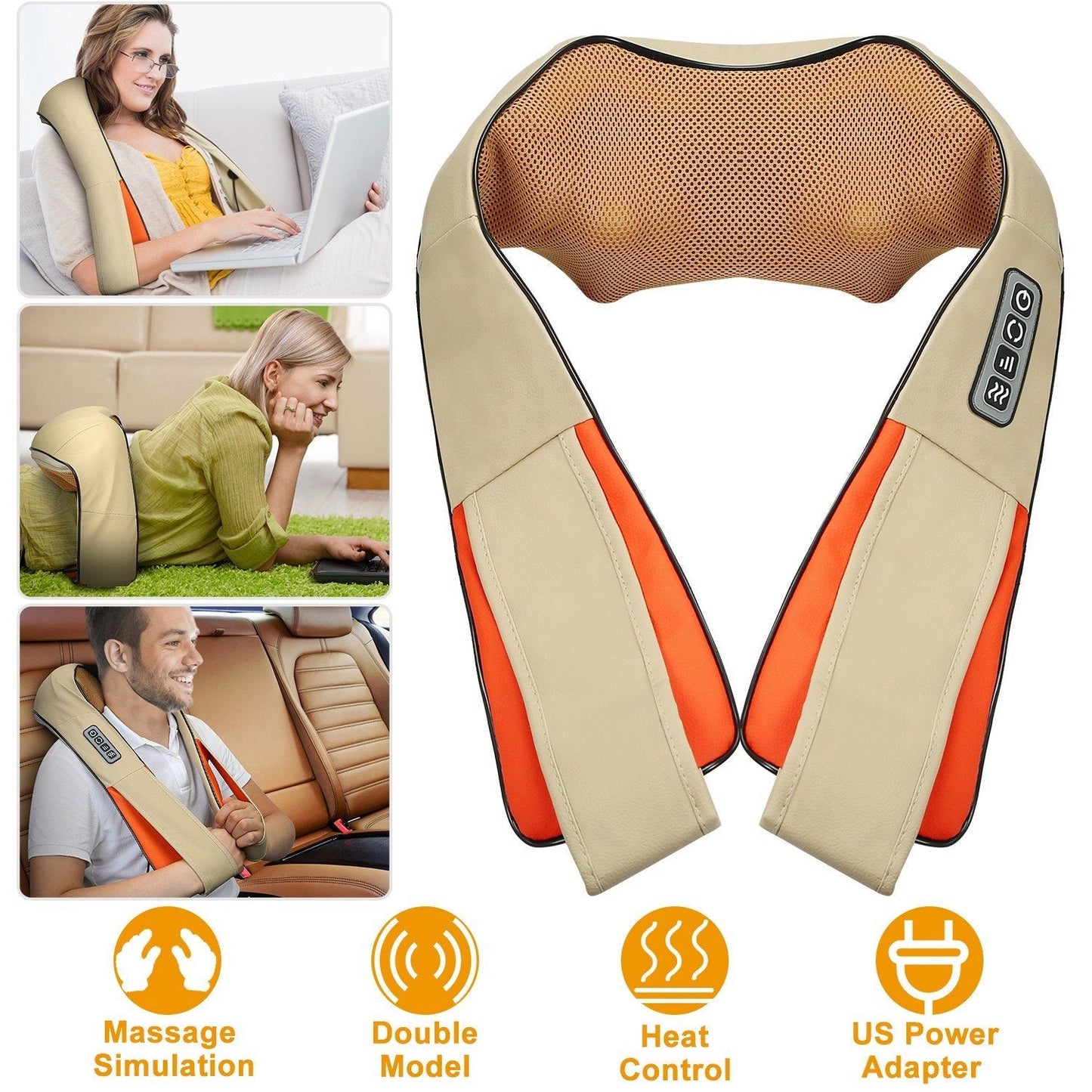 Skorter | Electric Back Massage Cape with Heat Deep Tissue 3D Knee Massage
