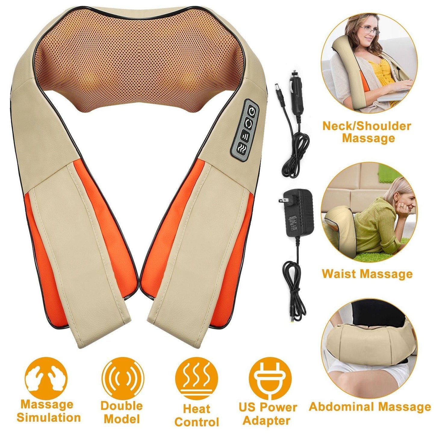 Skorter | Electric Back Massage Cape with Heat Deep Tissue 3D Knee Massage