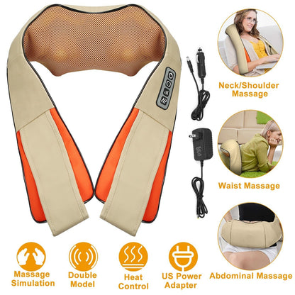 Skorter | Electric Back Massage Cape with Heat Deep Tissue 3D Knee Massage