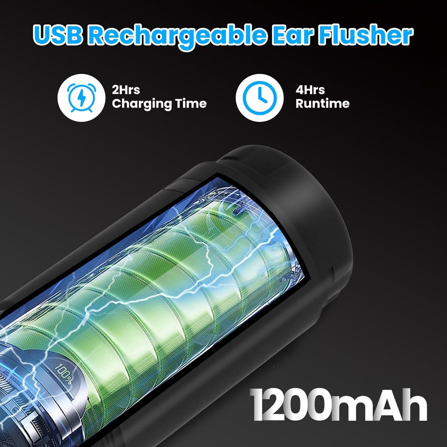 Skorter | Electric ear wax removal set with 3 modes 6 ear tips IPX7 waterproof USB rechargeable