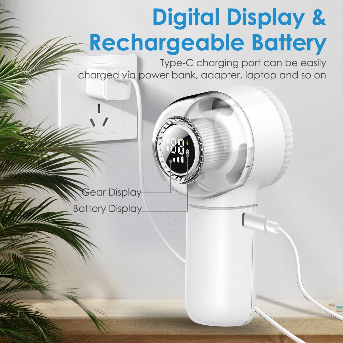 Skorter | Electric Fabric Roll with 3 Speeds Lint Brush Digital Screen