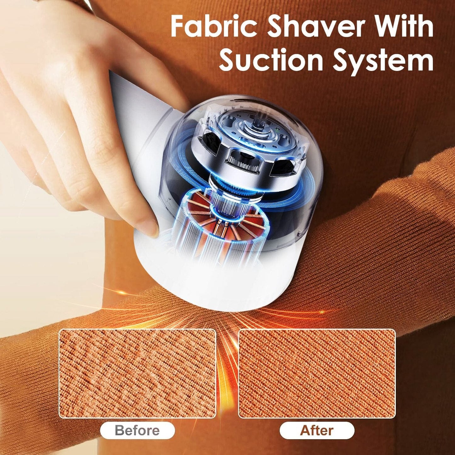 Skorter | Electric Fabric Roll with 3 Speeds Lint Brush Digital Screen