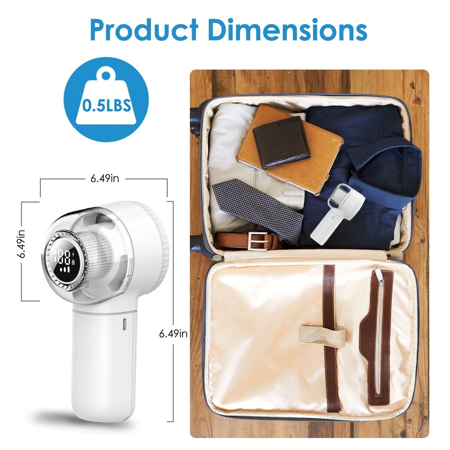 Skorter | Electric Fabric Roll with 3 Speeds Lint Brush Digital Screen