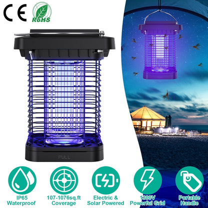 Skorter | Electric solar-powered insect zapper lamp IP65 waterproof for indoor and outdoor