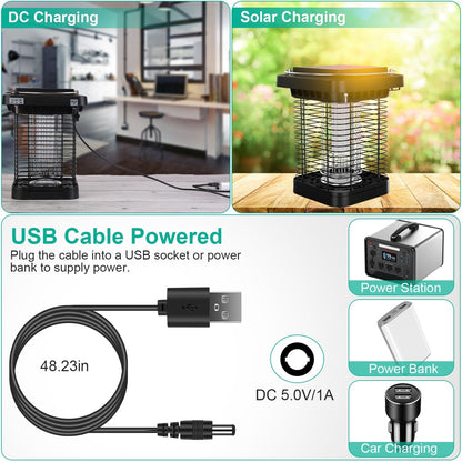 Skorter | Electric solar-powered insect zapper lamp IP65 waterproof for indoor and outdoor