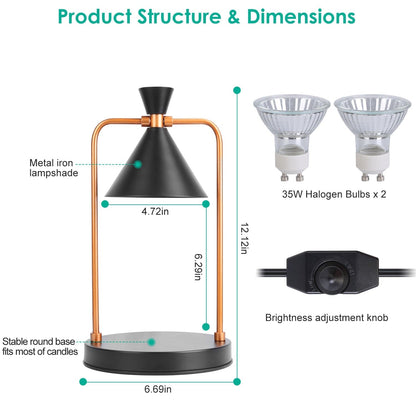 Skorter | Electric wax melting lamp dimmable with 2 GU10 bulbs