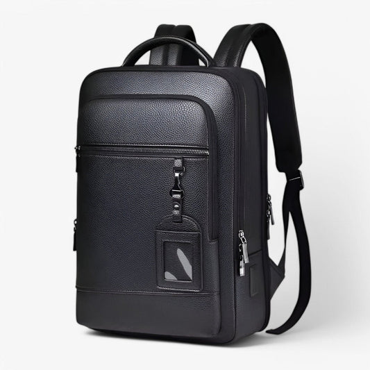 Skorter | EXECUTREK – Elegant Leather Laptop Backpack with USB Port