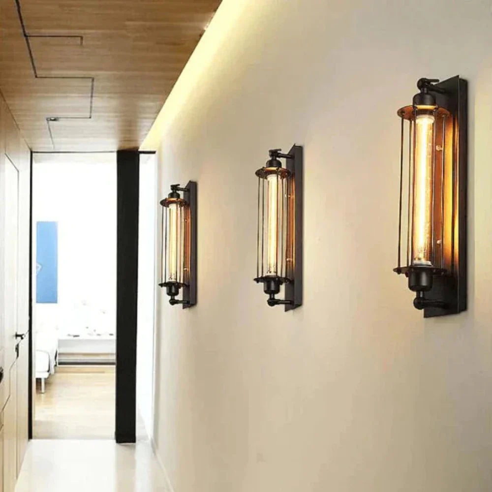 Skorter | Vintage Wall-Mounted LED Light – Timeless Design with Elegant Matte Black Finish