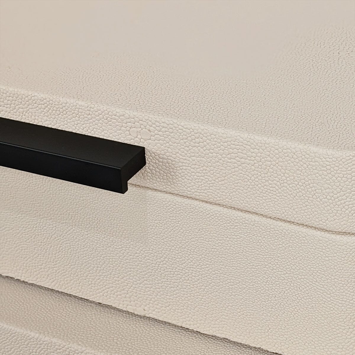 Skorter | Eliza Luxury Cream Decorative Jewelry Box with Black Handle - Set of 2