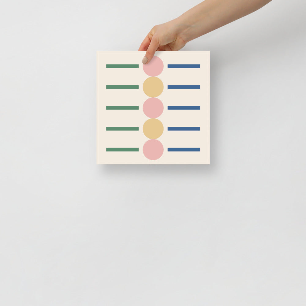 Skorter | Dots & Lines Cool Tone Wall Art
