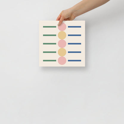 Skorter | Dots & Lines Cool Tone Wall Art