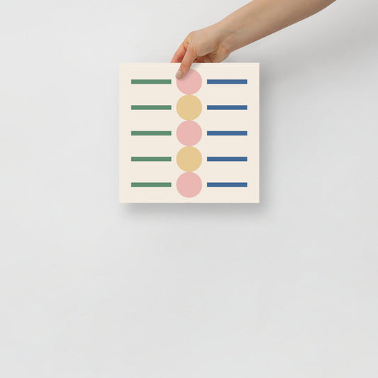 Skorter | Dots & Lines Cool Tone Wall Art