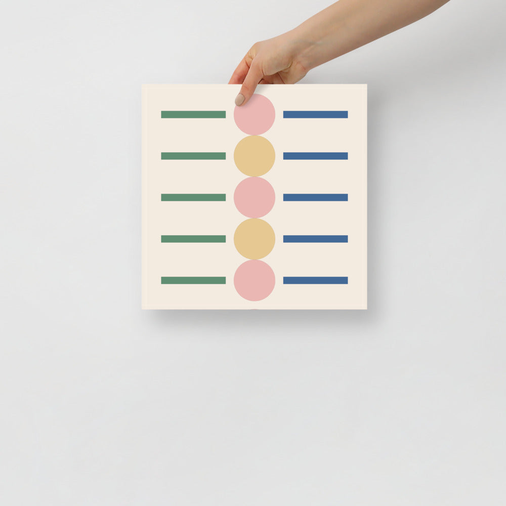 Skorter | Dots & Lines Cool Tone Wall Art