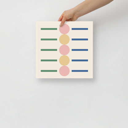 Skorter | Dots & Lines Cool Tone Wall Art