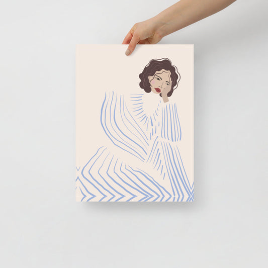 Skorter | Blue Stripe Co-Ord Wall Art