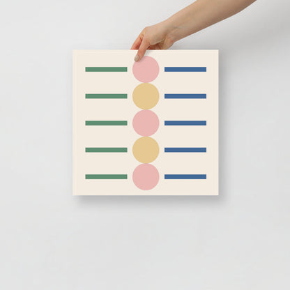 Skorter | Dots & Lines Cool Tone Wall Art