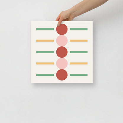Skorter | Dots & Lines Warm Tone Wall Art