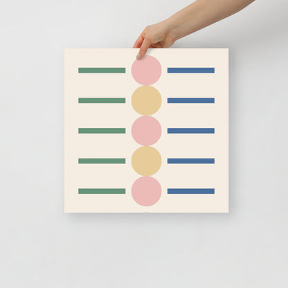 Skorter | Dots & Lines Cool Tone Wall Art