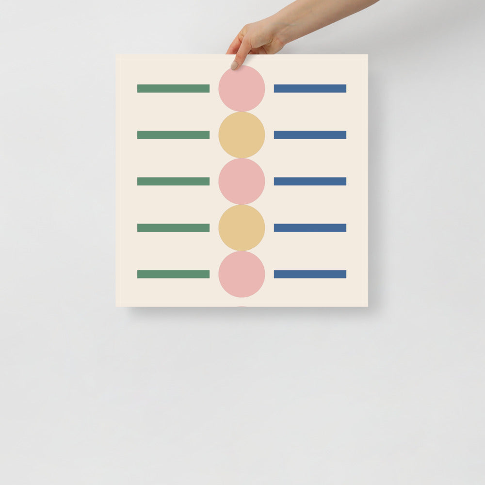 Skorter | Dots & Lines Cool Tone Wall Art