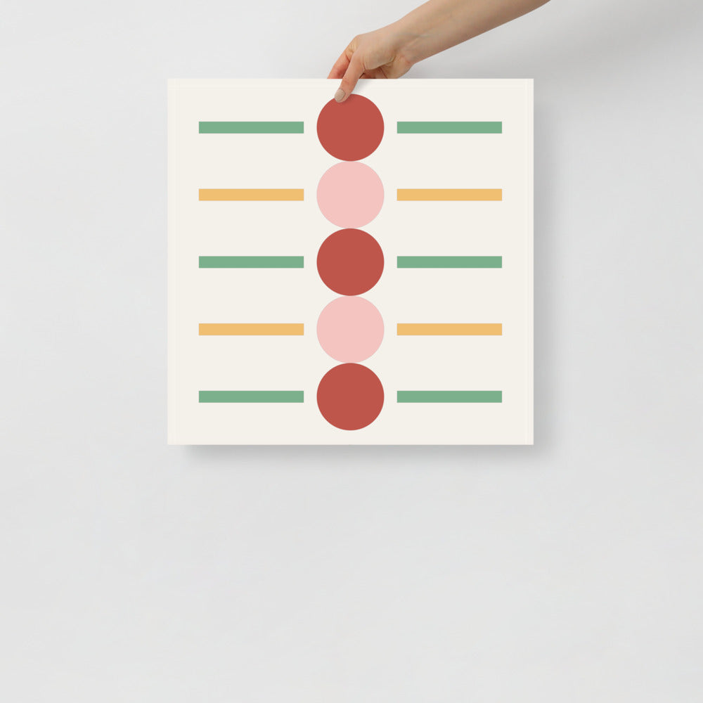 Skorter | Dots & Lines Warm Tone Wall Art