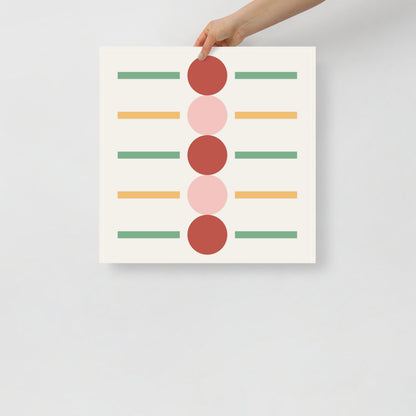 Skorter | Dots & Lines Warm Tone Wall Art